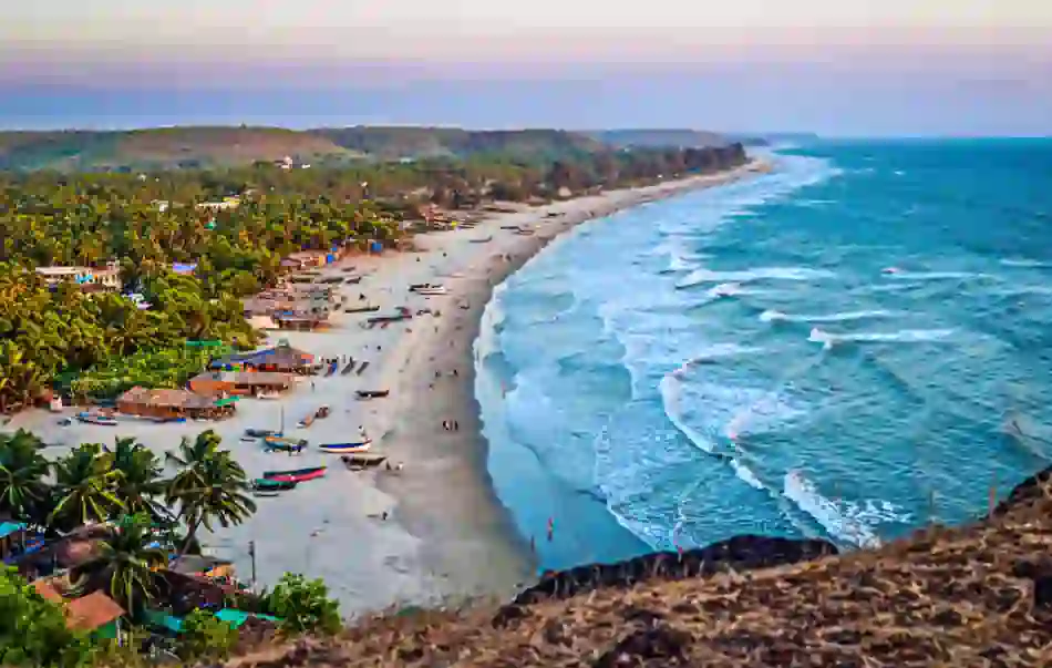 luxury beaches view aerial north goa